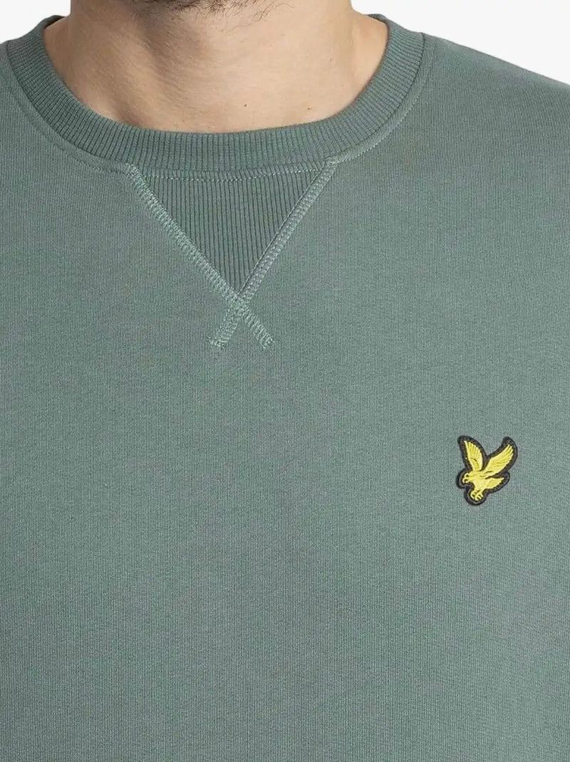 Lyle & Scott Mens Crew Neck Sweatshirt Green Mercurial Northern