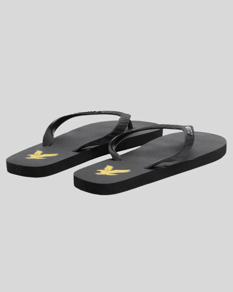 Lyle & Scott Mens Flip Flops Jet Black Northern Ireland Belfast
