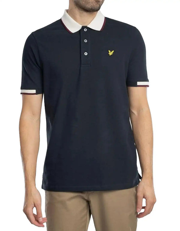 Lyle & Scott Mens Half Tipped Polo Shirt Navy Northern Ireland Belfast