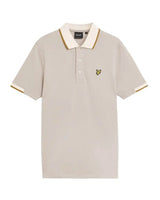 Lyle & Scott Mens Half Tipped Polo Shirt Pale Grey Northern Ireland