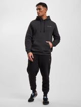 Lyle & Scott Mens Loopback Embroidered Hoodie Jet Black/White