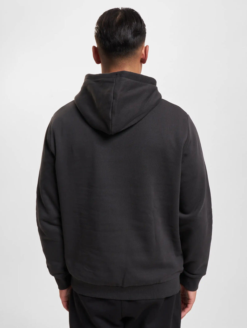 Lyle & Scott Mens Loopback Embroidered Hoodie Jet Black/White