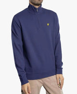 Lyle & Scott Mens Loopback Quarter Zip Sweatshirt Deep Indigo