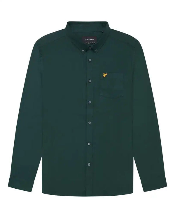 Lyle & Scott Mens Plain Flannel Shirt Argyle Teal Northern Ireland