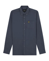 Lyle & Scott Mens Plain Flannel Shirt Gunmetal Grey Northern Ireland
