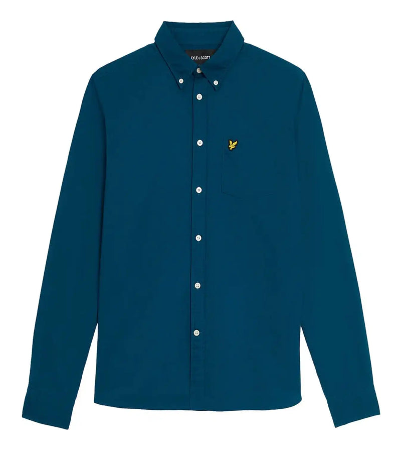 Lyle & Scott Mens Plain Oxford Shirt Apres Navy Northern Ireland