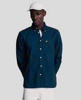 Lyle & Scott Mens Plain Oxford Shirt Apres Navy Northern Ireland