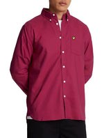 Lyle & Scott Mens Plain Oxford Shirt Rich Burgundy Northern Ireland