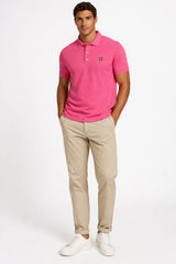 Lyle & Scott Mens Plain Polo Shirt Hot Pink Northern Ireland Belfast