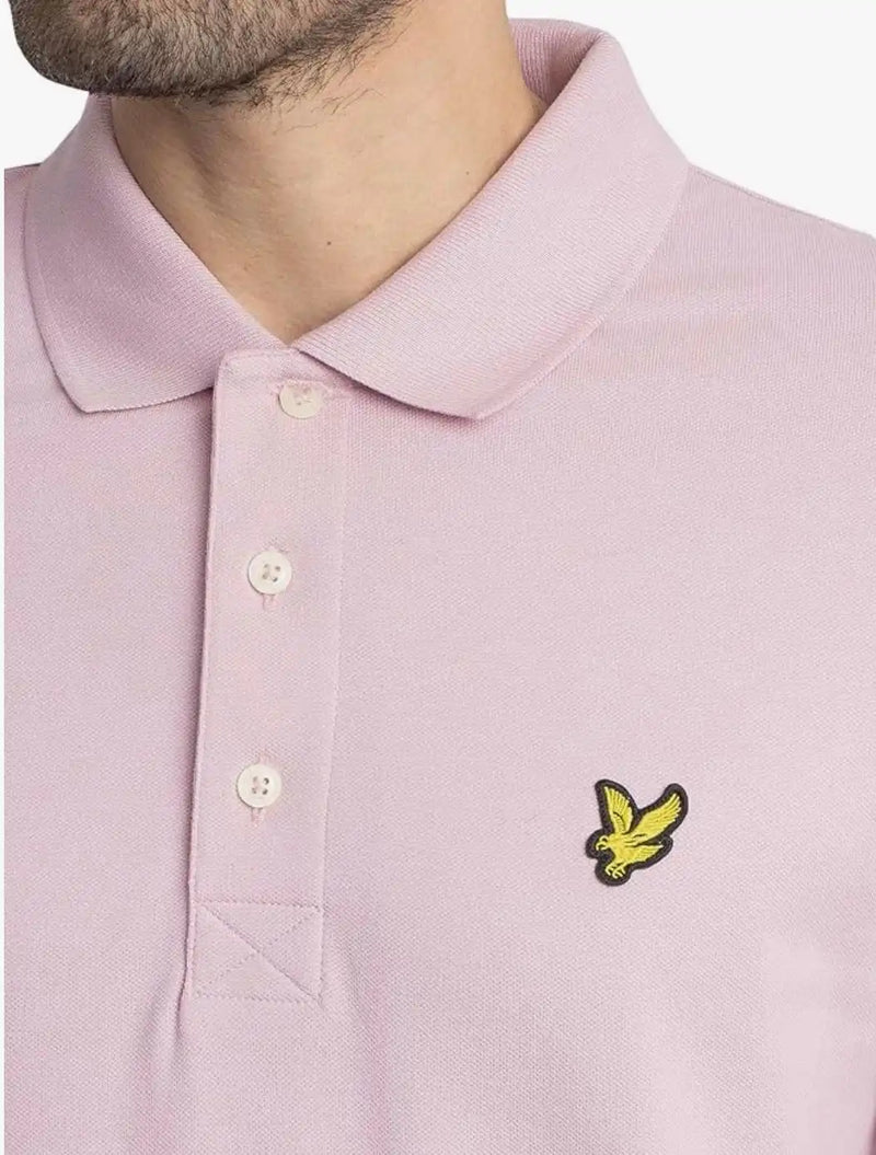 Lyle & Scott Mens Plain Polo Shirt Pink Light Northern Ireland Belfast