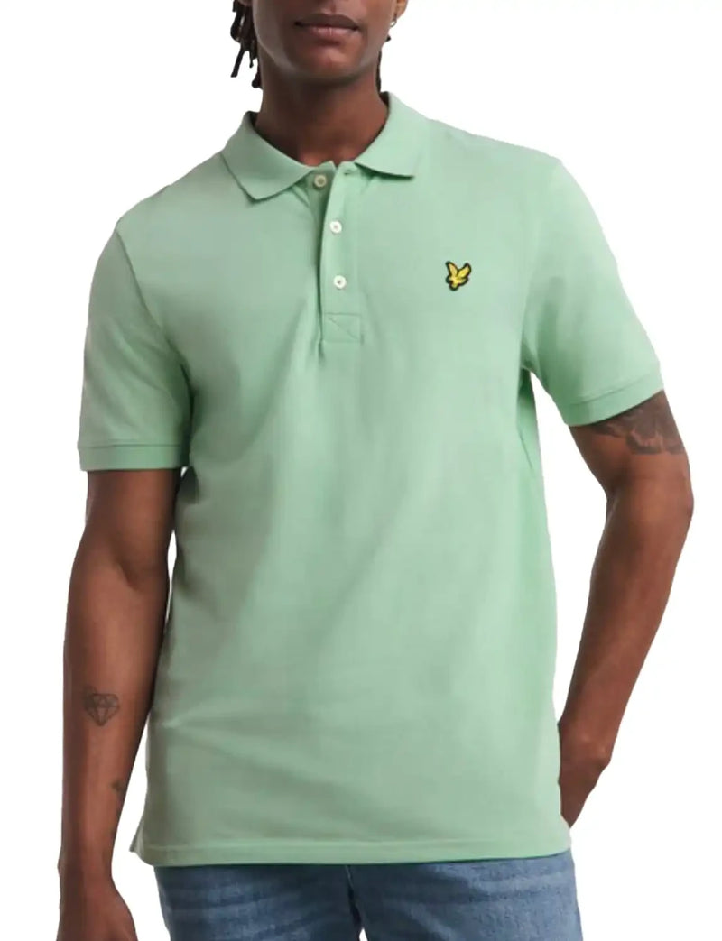 Lyle & Scott Men’s Plain Polo Shirt Turquoise Shadow Northern