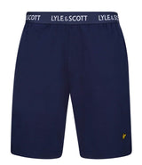 Lyle & Scott Mens Pyjama Set Charlie Grey Marl / Peacoat Navy