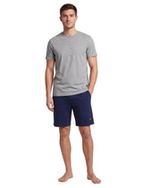 Lyle & Scott Mens Pyjama Set Charlie Grey Marl / Peacoat Navy