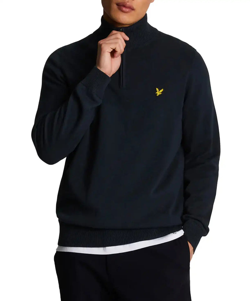 Lyle & Scott Mens Quarter Zip Jumper Dark Navy Northern Ireland