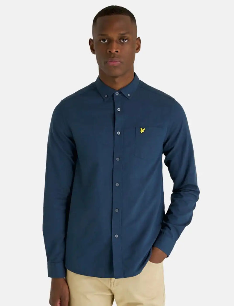 Lyle & Scott Mens Regular Fit Oxford Shirt LW1302VOG Apres Navy