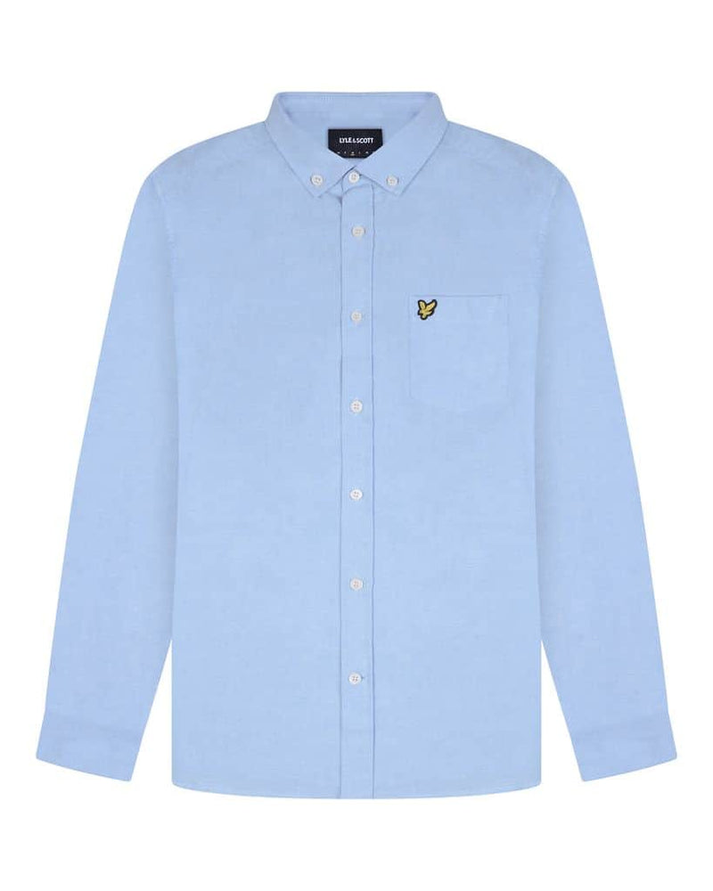 Lyle & Scott Mens Regular Fit Oxford Shirt Riviera Blue Northern