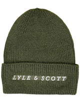 Lyle & Scott Mens Ribbed Beanie Olive Ballynahinch Northern Ireland