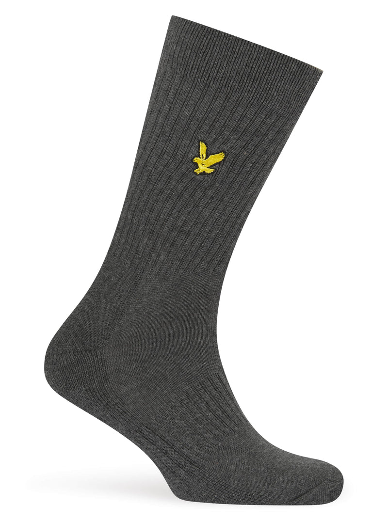 Lyle & Scott Mens Socks 3 Pack Hamilton White/Grey/Dark Grey Northern