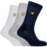 Lyle & Scott Mens Socks 3 Pack Hamilton White/Grey/Navy Northern