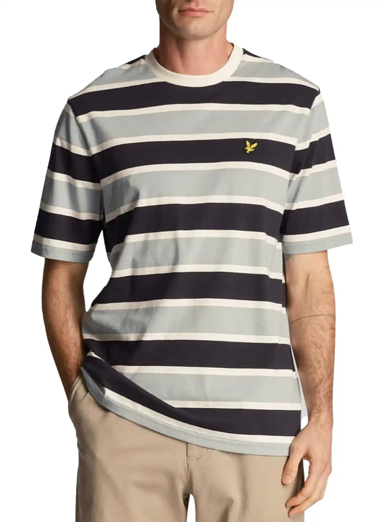 Lyle & Scott Men’s Stripe T-Shirt Slate Blue Northern Ireland Belfast