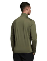 Lyle & Scott Mens Technical 1/4 Zip Midlayer ML1760G Cactus Green