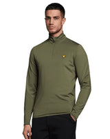 Lyle & Scott Mens Technical 1/4 Zip Midlayer ML1760G Cactus Green