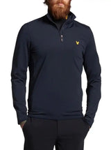 Lyle & Scott Mens Technical 1/4 Zip Midlayer ML1760G Dark Navy