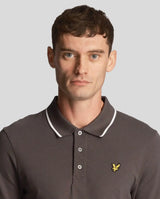 Lyle & Scott Men’s Tipped Polo Shirt Gunmetal/White Northern