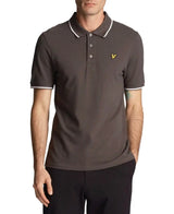 Lyle & Scott Men’s Tipped Polo Shirt Gunmetal/White Northern