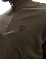 Lyle & Scott Mens Tonal Eagle Quarter Zip Sweatshirt Form Green