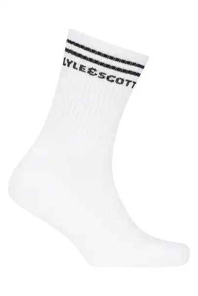 Lyle & Scott Mens Walter 3 Pack Sports Socks White 7-11UK Northern