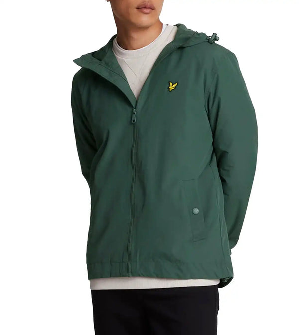 Lyle & Scott Mens Zip Through Hooded Jacket Argyle Teal Northern