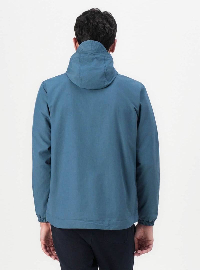 Lyle & Scott Mens Zip Through Hooded Jacket Deep Water Northern