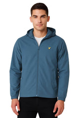Lyle & Scott Mens Zip Through Hooded Jacket Deep Water Northern
