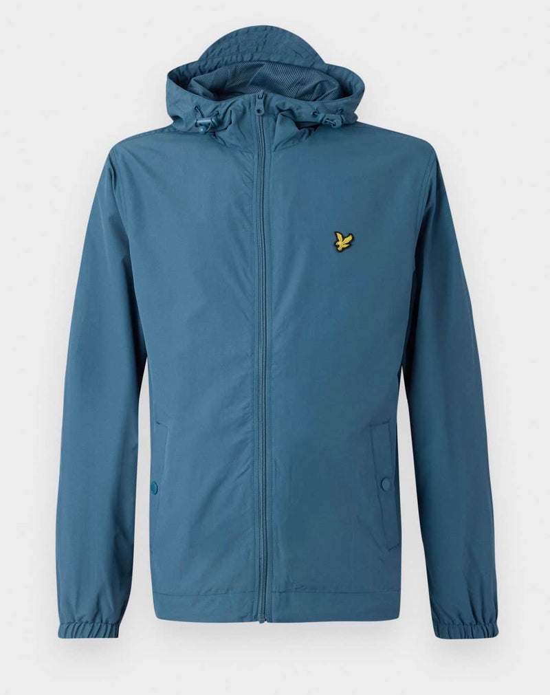 Lyle & Scott Mens Zip Through Hooded Jacket Deep Water Northern