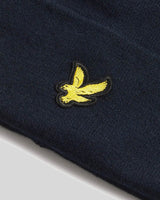 Lyle & Scott Merino Wool Blend Beanie Hat Dark Navy Northern Ireland