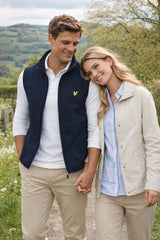 Lyle & Scott Mesh Back Softshell Funnel Neck Gilet Jet Black Northern