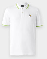 Lyle & Scott Multi Tipped Polo Shirt White/Vibrant Kiwi/Key Lime