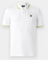 Lyle & Scott Multi Tipped Polo Shirt White/Vibrant Kiwi/Key Lime