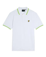 Lyle & Scott Multi Tipped Polo Shirt White/Vibrant Kiwi/Key Lime