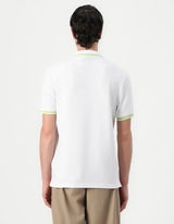 Lyle & Scott Multi Tipped Polo Shirt White/Vibrant Kiwi/Key Lime
