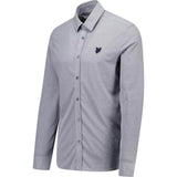Lyle & Scott Pique Interlock Shirt Chambray Blue Northern Ireland