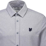 Lyle & Scott Pique Interlock Shirt Chambray Blue Northern Ireland