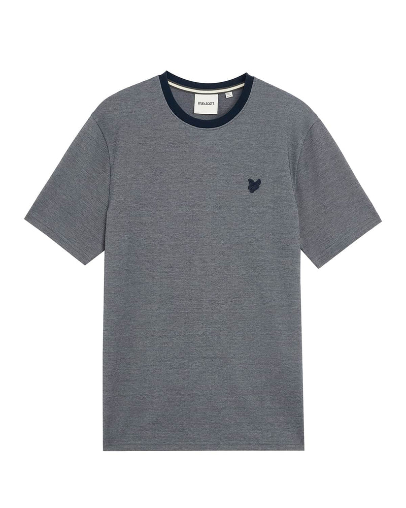 Lyle & Scott Pique Interlock T Shirt Chambray Blue Northern Ireland