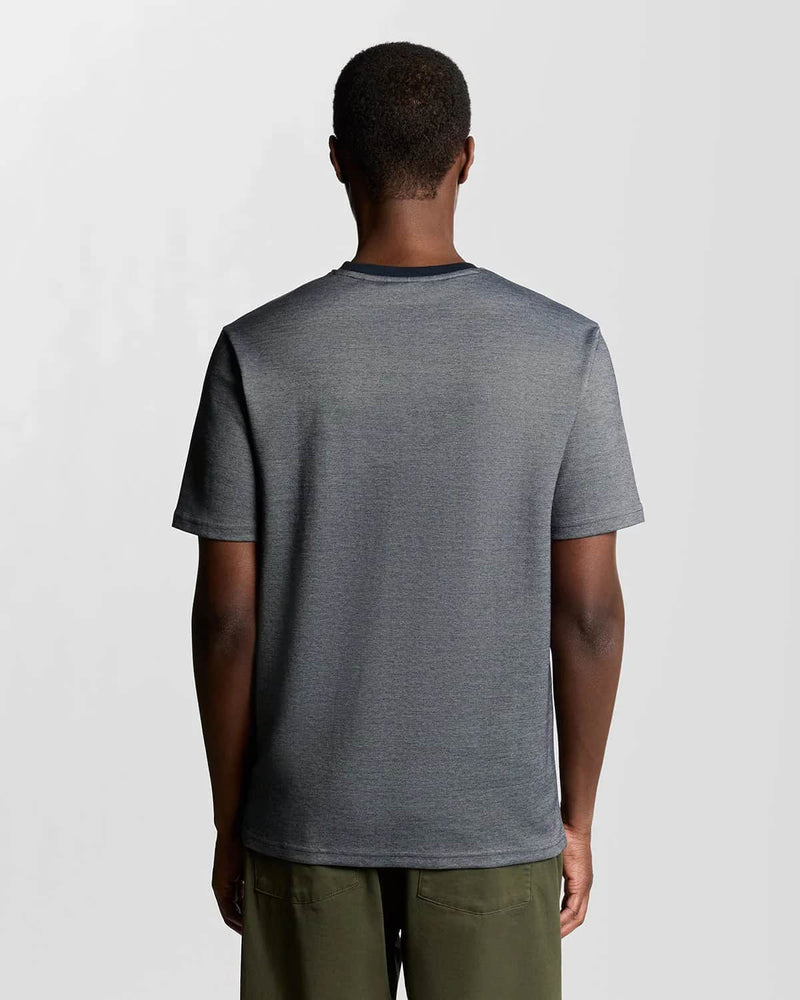 Lyle & Scott Pique Interlock T Shirt Chambray Blue Northern Ireland