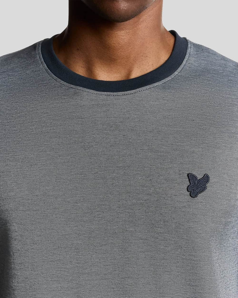 Lyle & Scott Pique Interlock T Shirt Chambray Blue Northern Ireland