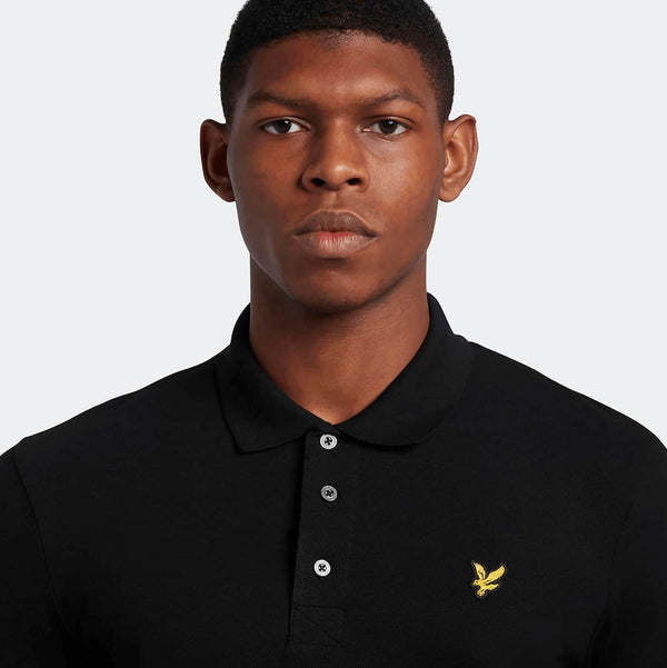 Lyle & Scott Plain Polo Shirt Jet Black - Shirts & Tops