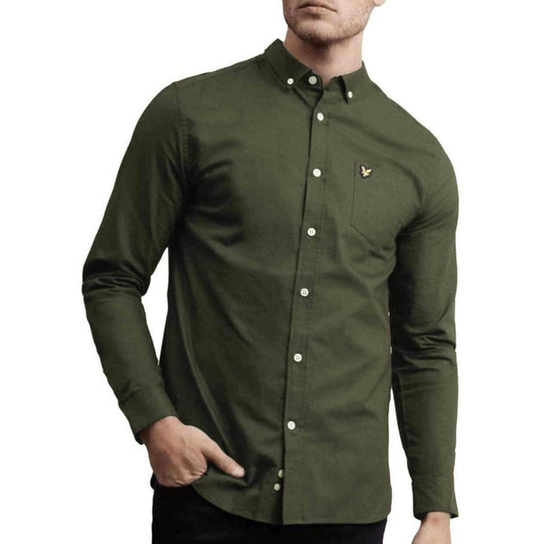 Lyle & Scott Regular Fit Oxford Shirt Olive Green