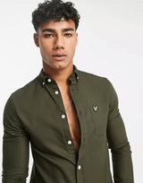 Lyle & Scott Regular Fit Oxford Shirt Olive Green