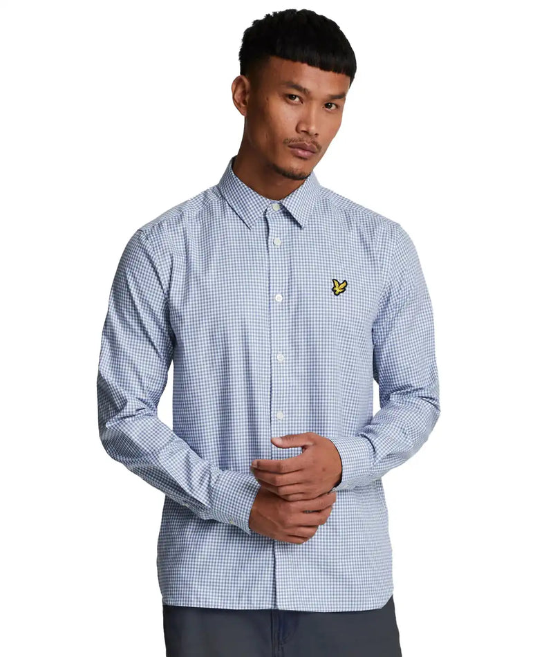 Lyle & Scott Shepherd Check Shirt Crafted Blue/White Northern Ireland